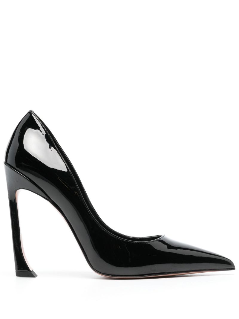 Black Avangarda 100 Faux Leather Pumps