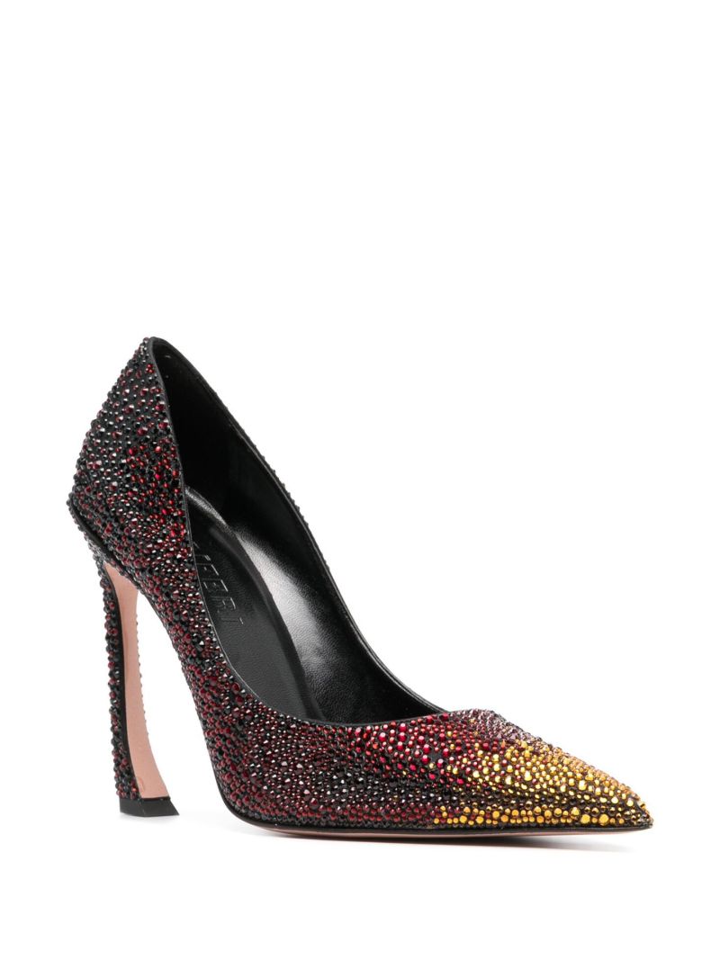 Black Avangarda 100 Crystal Pumps