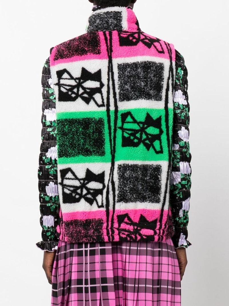 Green, Pink and White Niagara Fleece Jacket
