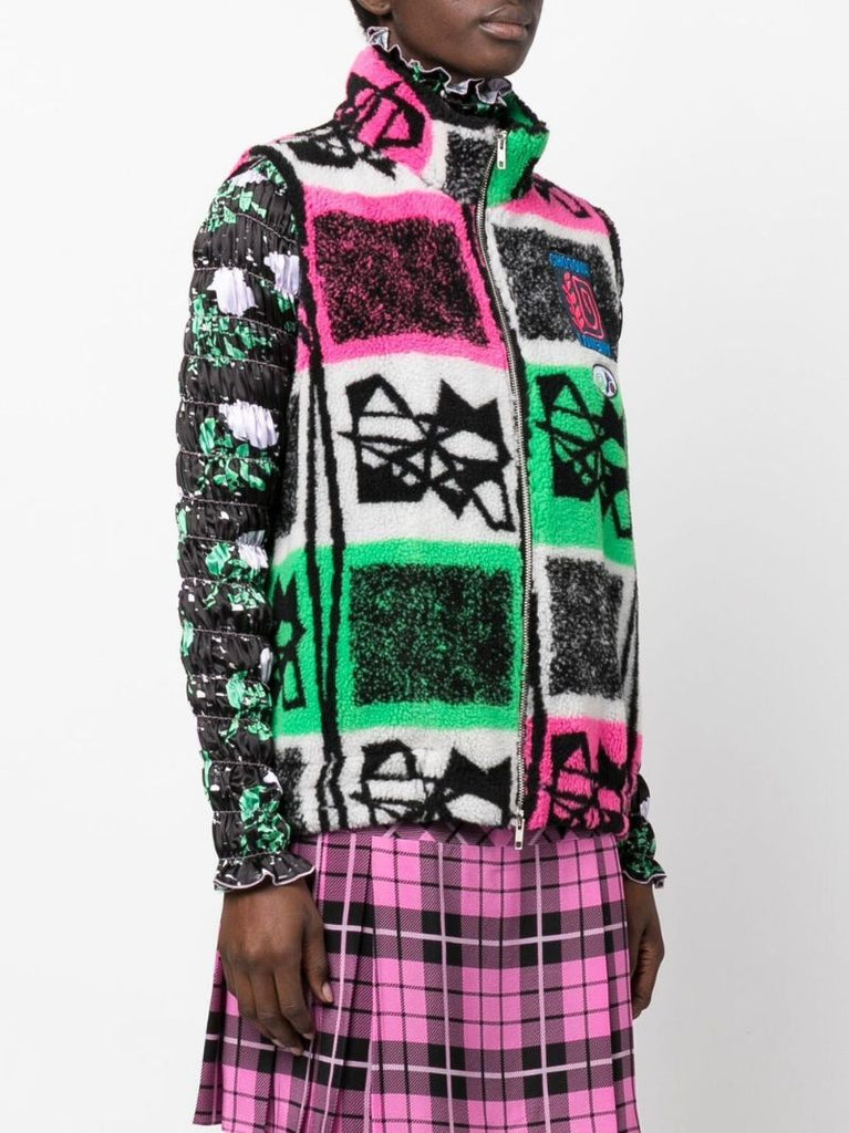 Green, Pink and White Niagara Fleece Jacket