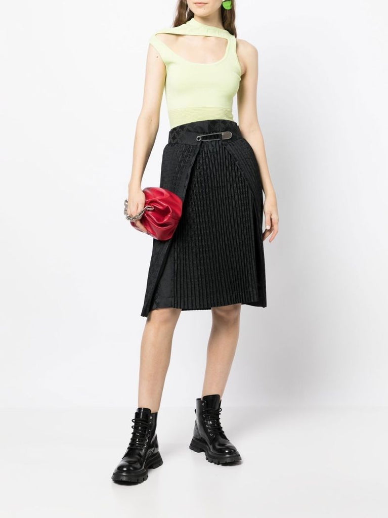 Black Seatbelt Knee-length Kilt