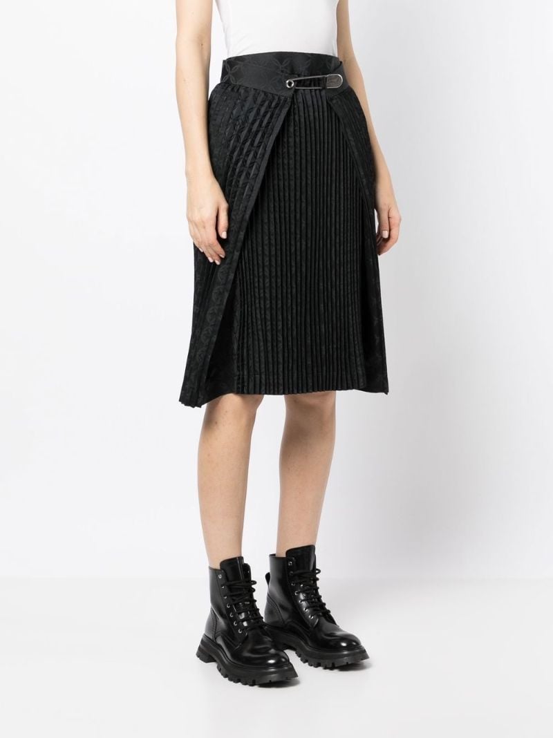Black Seatbelt Knee-length Kilt