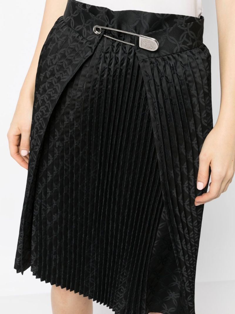 Black Seatbelt Knee-length Kilt