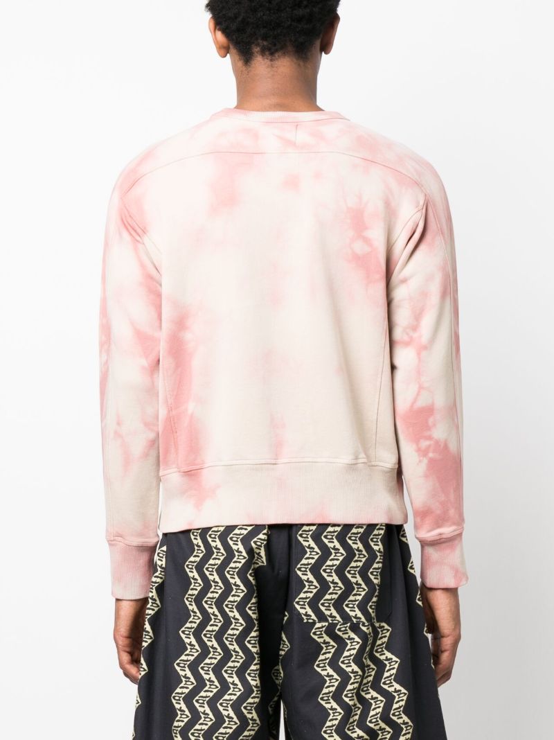 Pink Tie-dye Print Cotton Sweatshirt