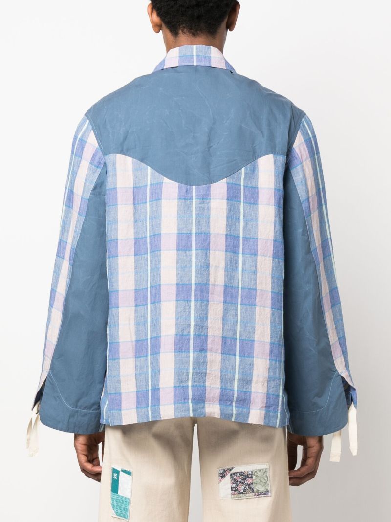 Blue Check Pattern Shirt