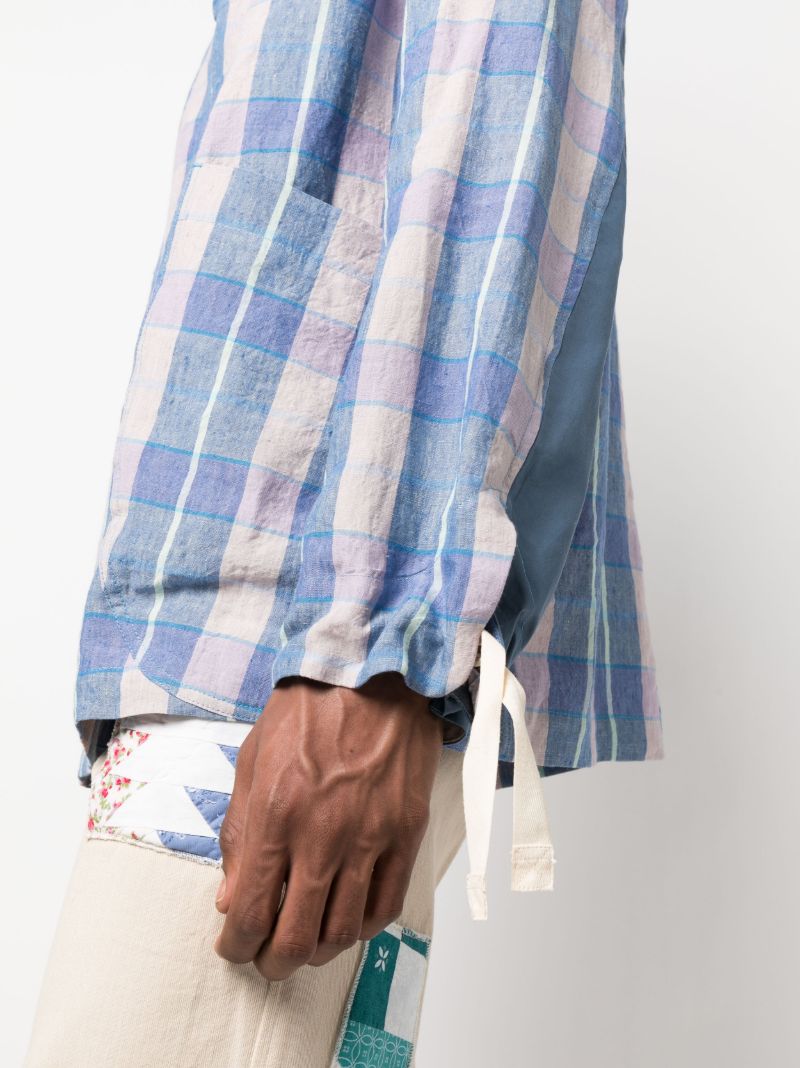 Blue Check Pattern Shirt