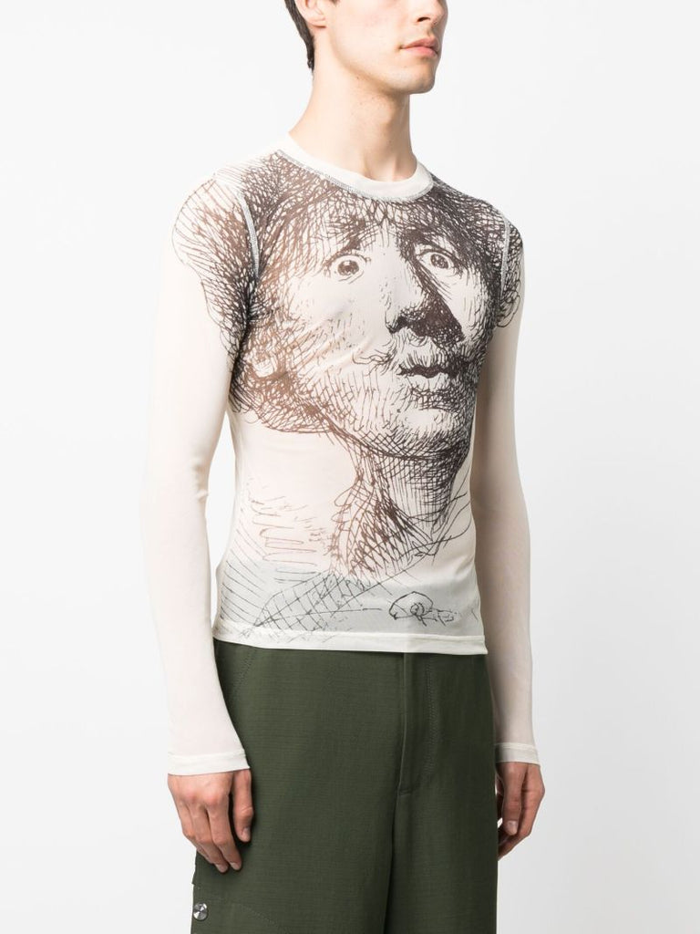 Neutral Rembrandt Sheer T-shirt