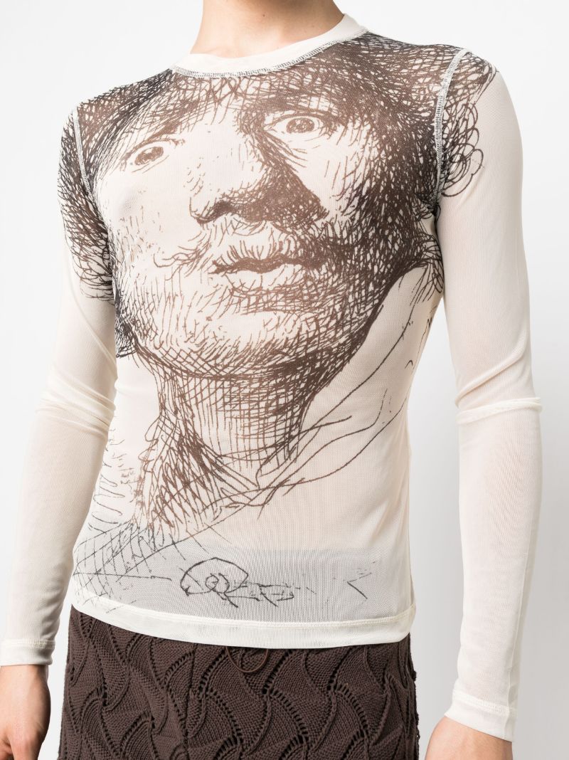 Neutral Rembrandt Sheer T-shirt