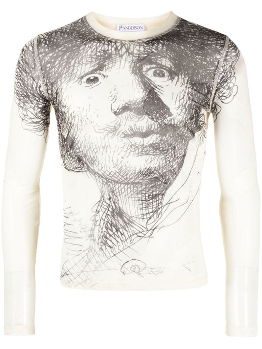Neutral Rembrandt Sheer T-shirt