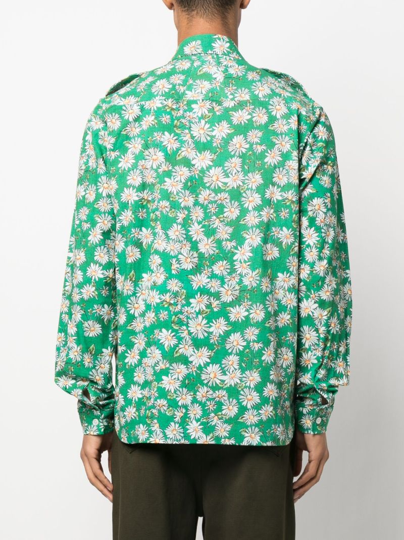Green Castillon Daisy Print Shirt