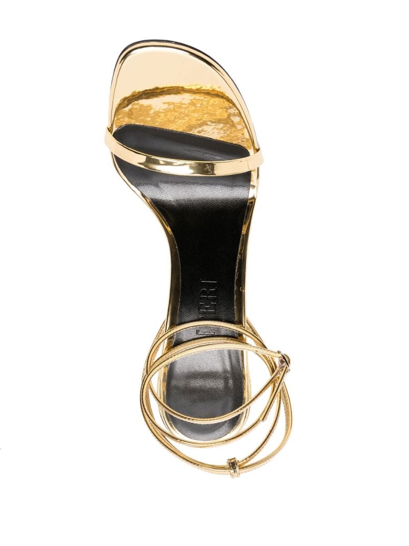 Gold-tone 122 Metallic Ankle Strap Sandals