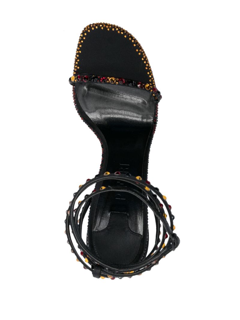 Black Fade 100 Crystal-embellished Leather Sandals