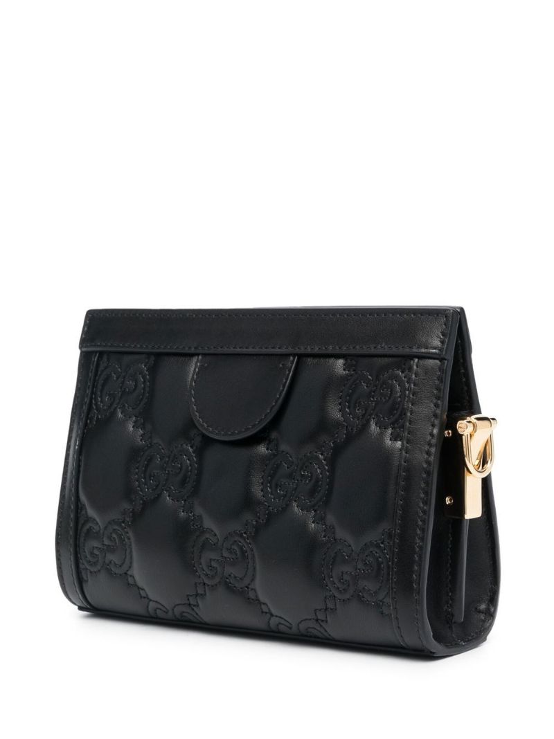 Black Gg MatelassÃ_x0083_Â© Leather Shoulder Bag