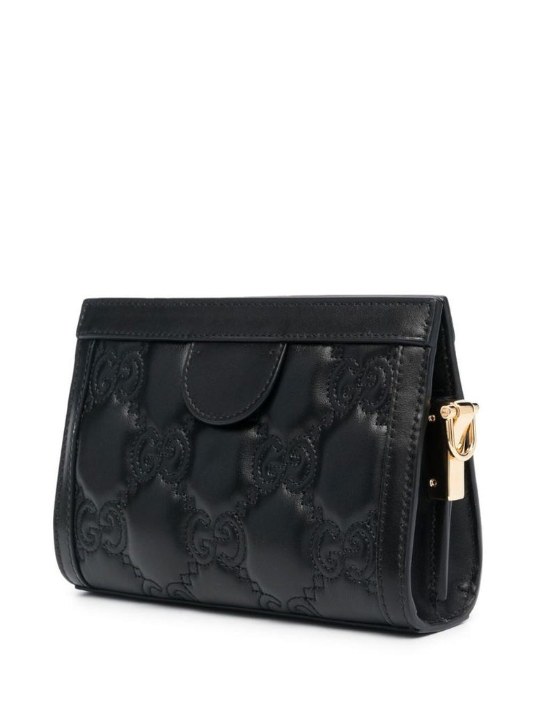 Black Gg MatelassÃ_x0083_Â© Leather Shoulder Bag