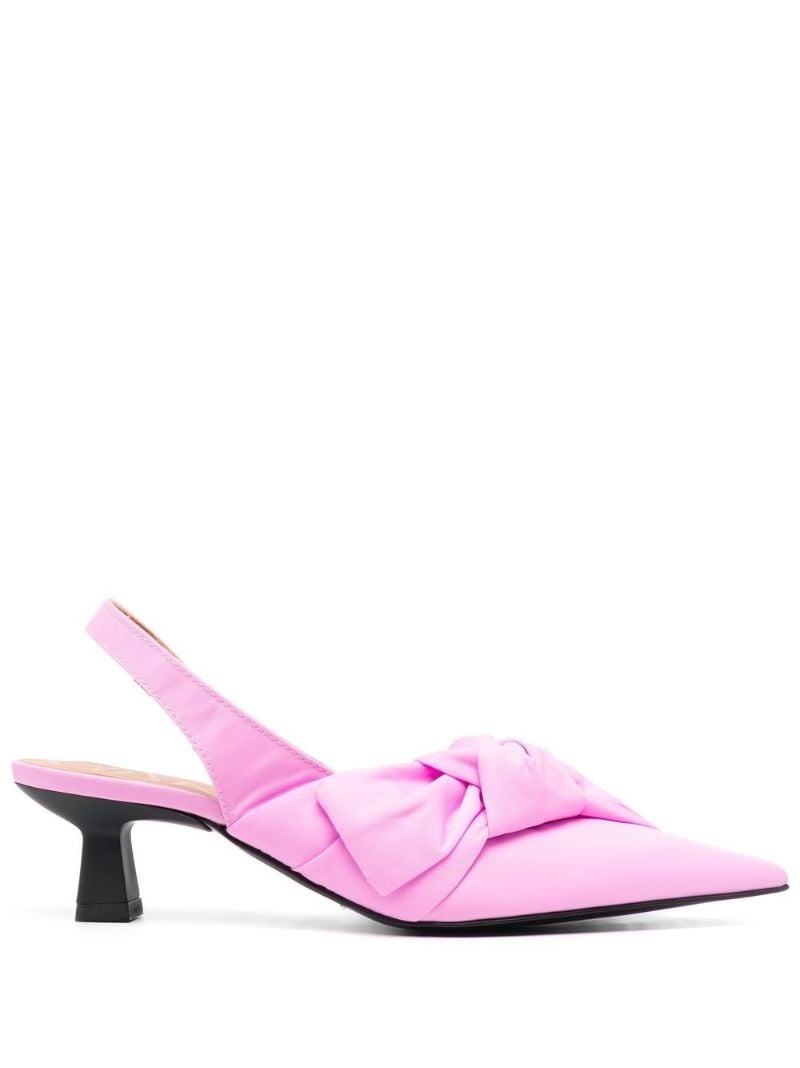 Pink Bow Detail Slingback Pumps