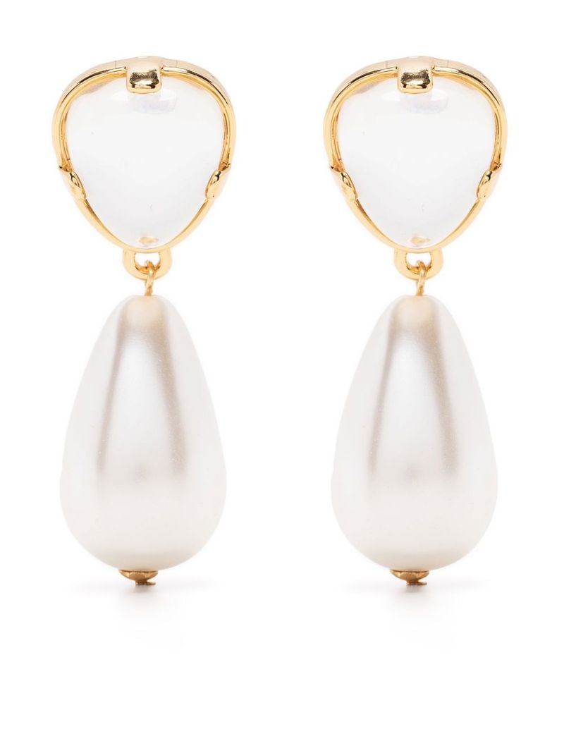 Gold-plated Pearl Drop Earrings