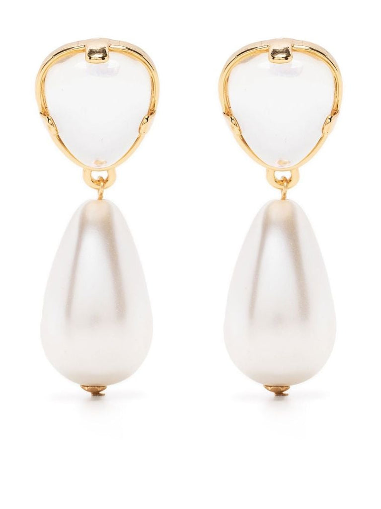 Gold-plated Pearl Drop Earrings