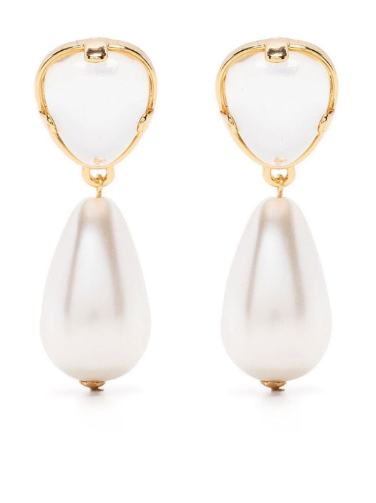 Gold-plated Pearl Drop Earrings
