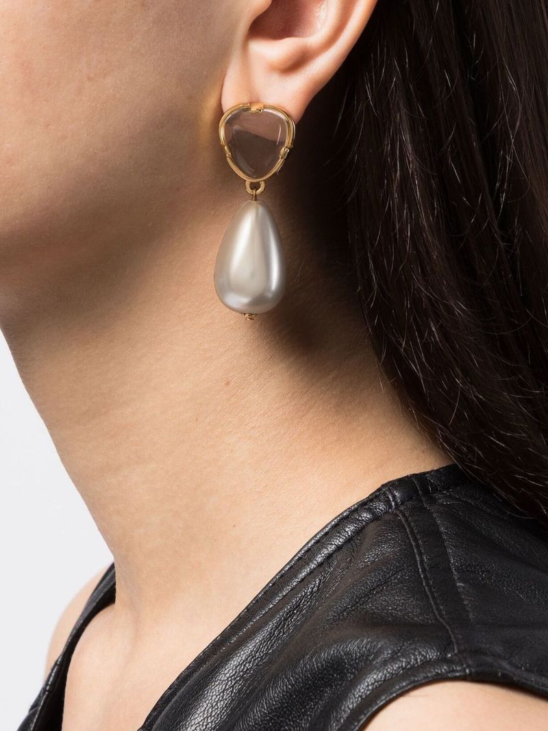 Gold-plated Pearl Drop Earrings