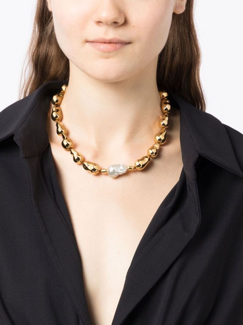 Gold-plated Pearl Necklace