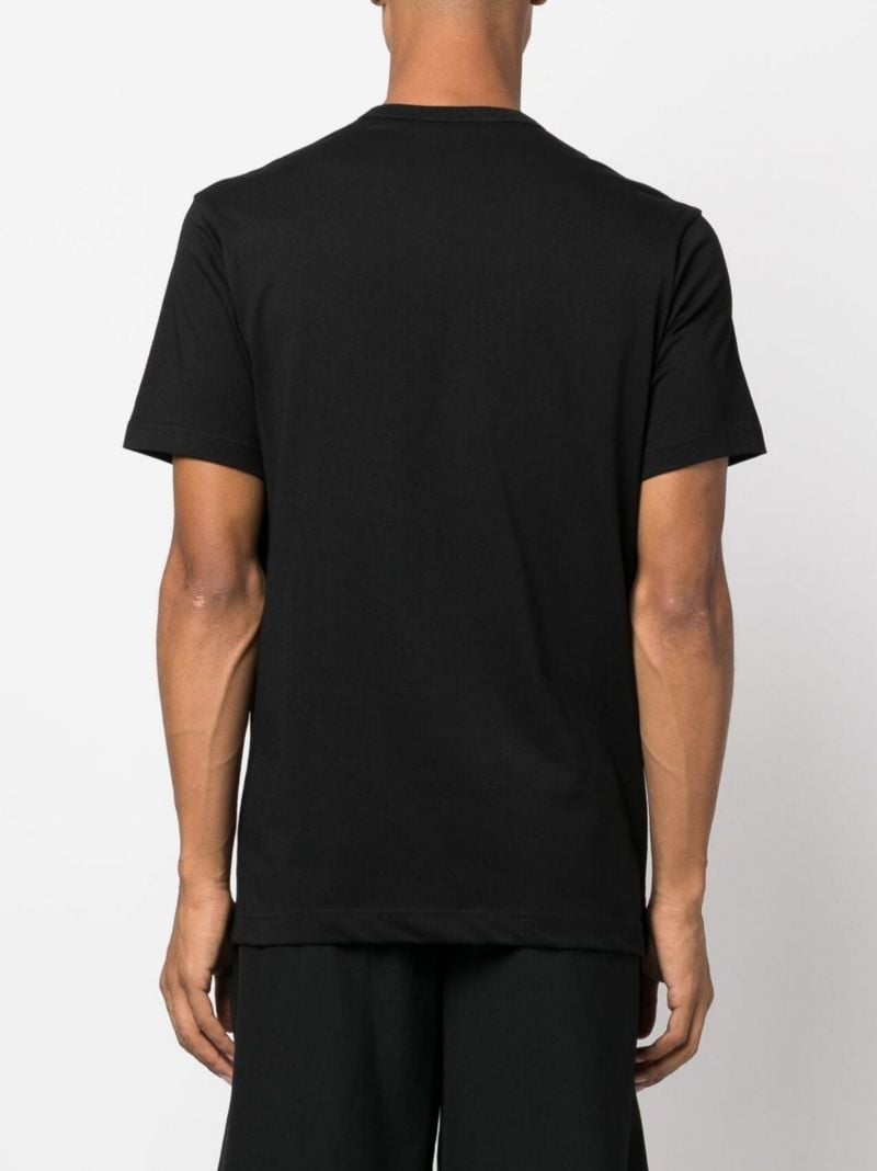 Black Logo AppliquÃ_x0083_Â© Cotton T-shirt