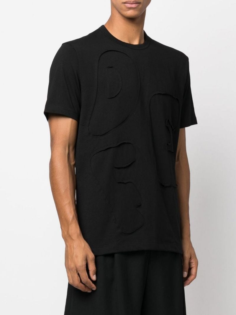 Black Logo AppliquÃ_x0083_Â© Cotton T-shirt