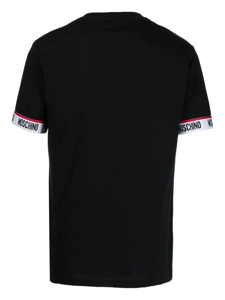 Black Logo Tape Cotton T-shirt