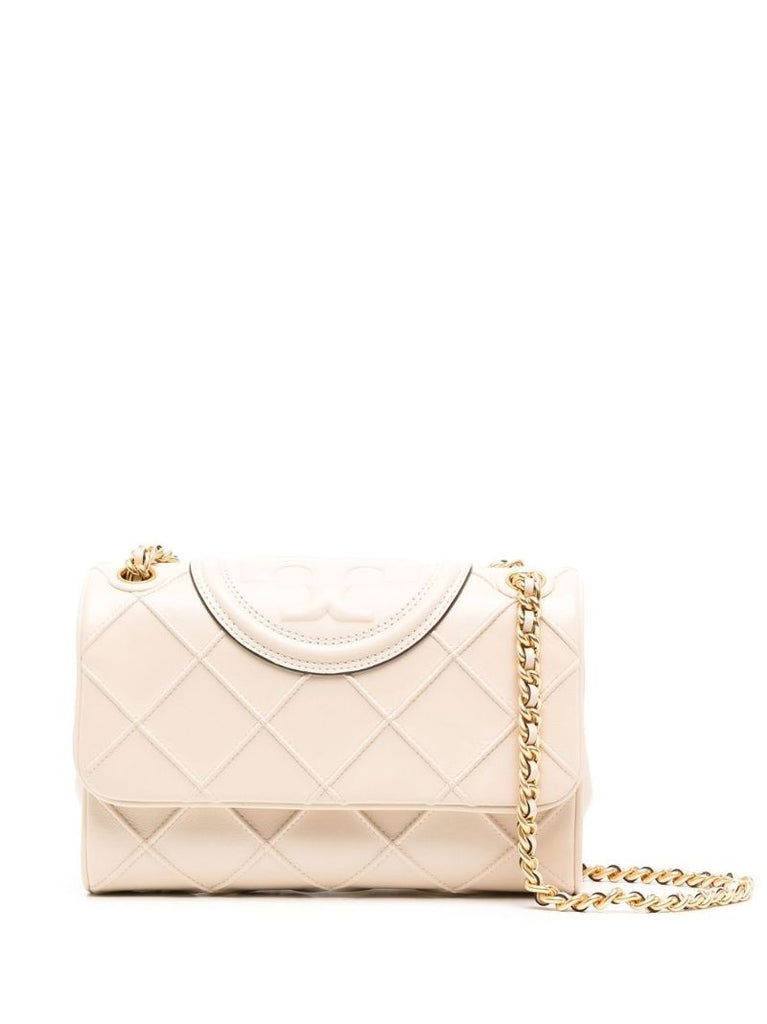 Neutral Fleming Leather Cross Body Bag