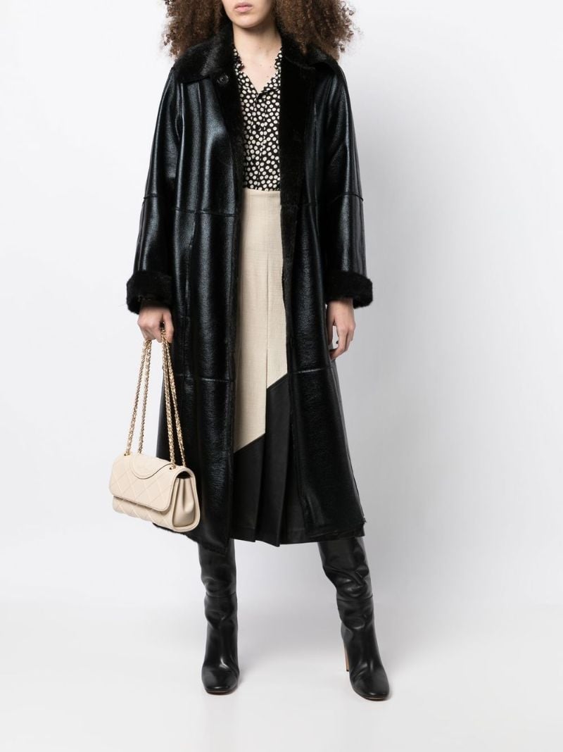 Neutral Fleming Leather Cross Body Bag