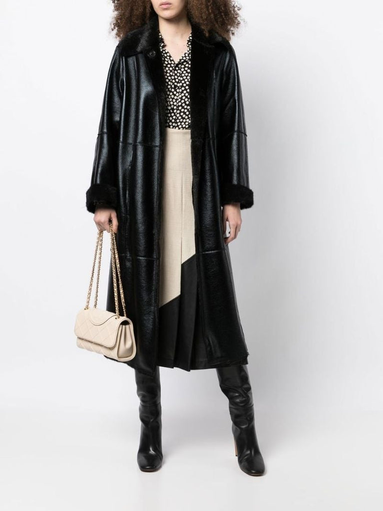 Neutral Fleming Leather Cross Body Bag