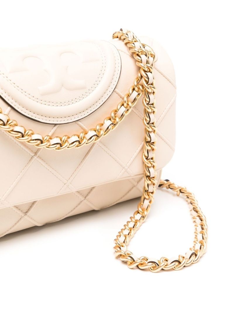 Neutral Fleming Leather Cross Body Bag