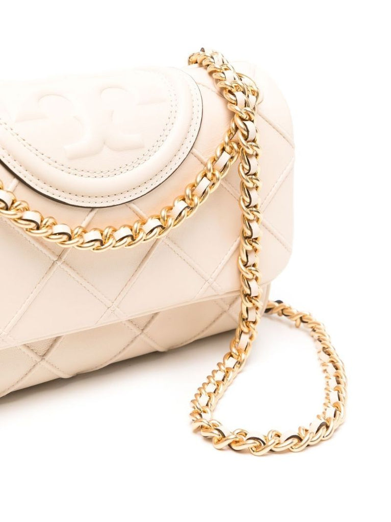 Neutral Fleming Leather Cross Body Bag