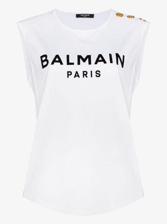 Three-button Logo Cotton Vest