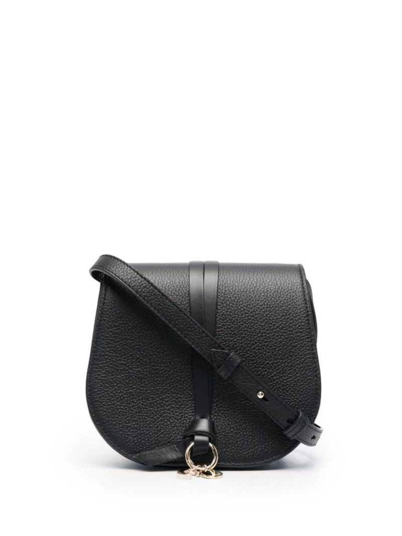 Black Leather Cross Body Bag