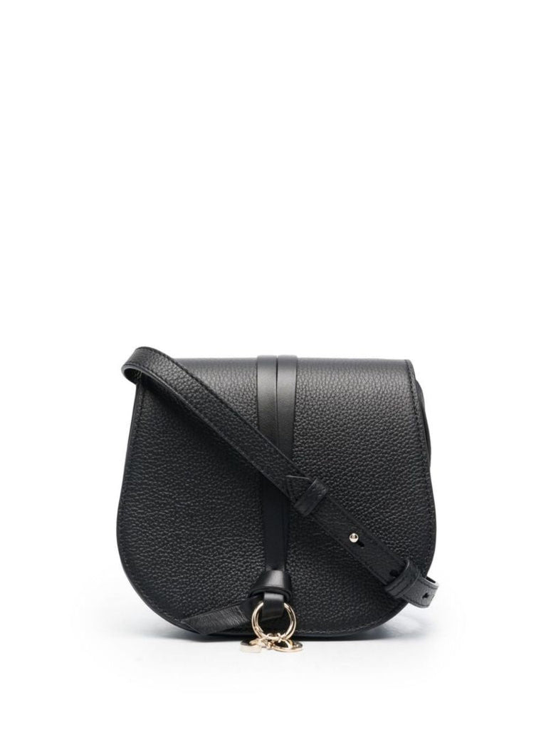 Black Leather Cross Body Bag