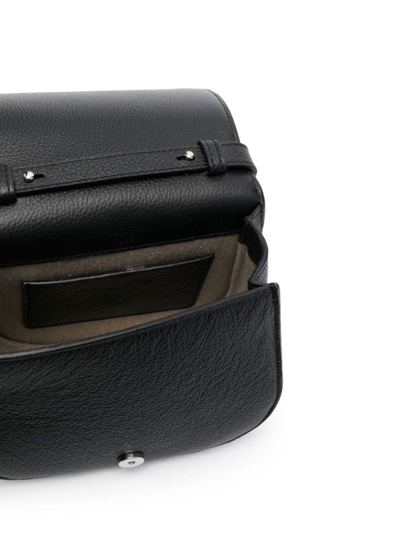 Black Leather Cross Body Bag