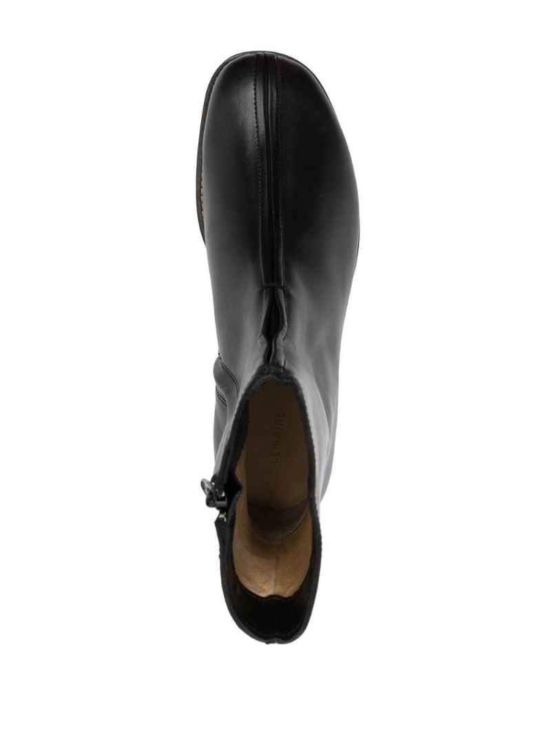 Black Leather Ankle Boots