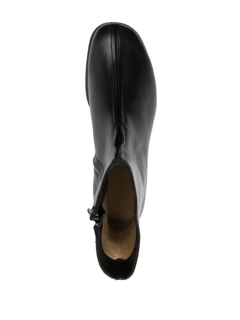 Black Leather Ankle Boots