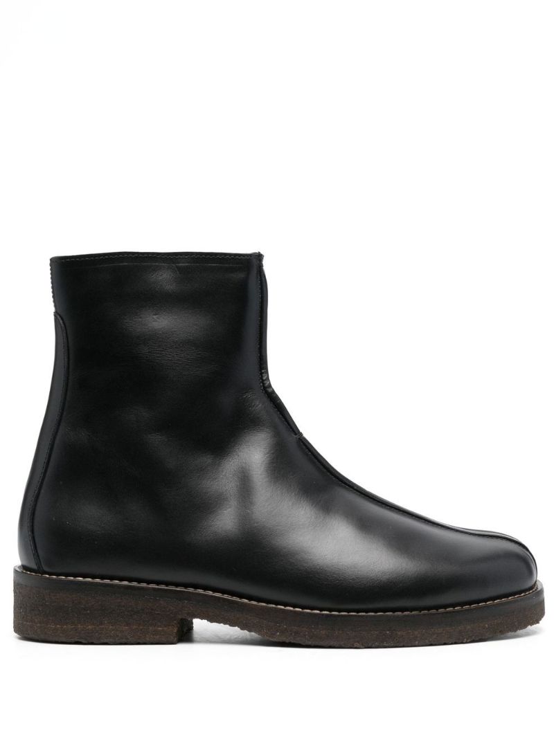 Black Leather Ankle Boots