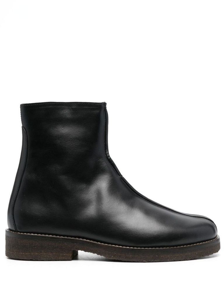 Black Leather Ankle Boots