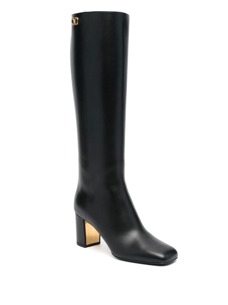 Black Vlogo 70 Leather Knee-high Boots
