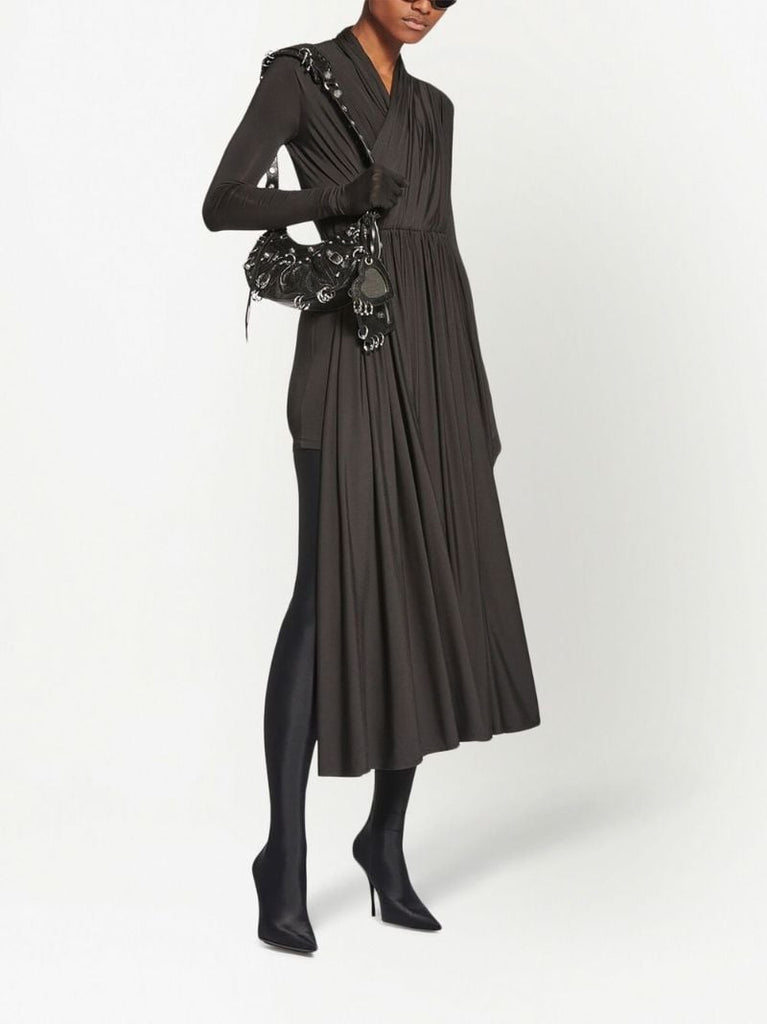 Black Le Cagole Xs Leather Shoulder Bag