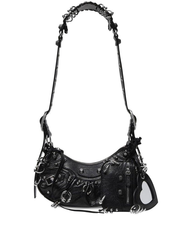 Black Le Cagole Xs Leather Shoulder Bag
