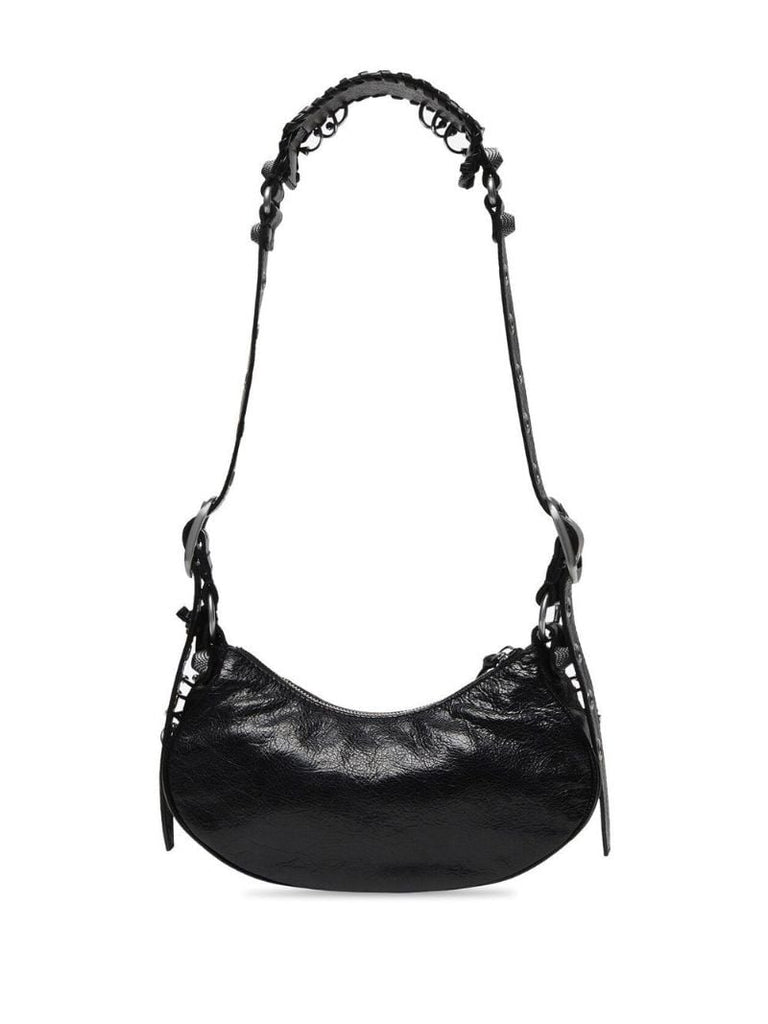Black Le Cagole Xs Leather Shoulder Bag