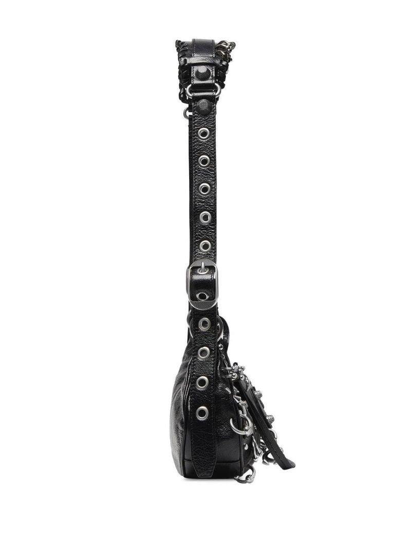 Black Le Cagole Xs Leather Shoulder Bag