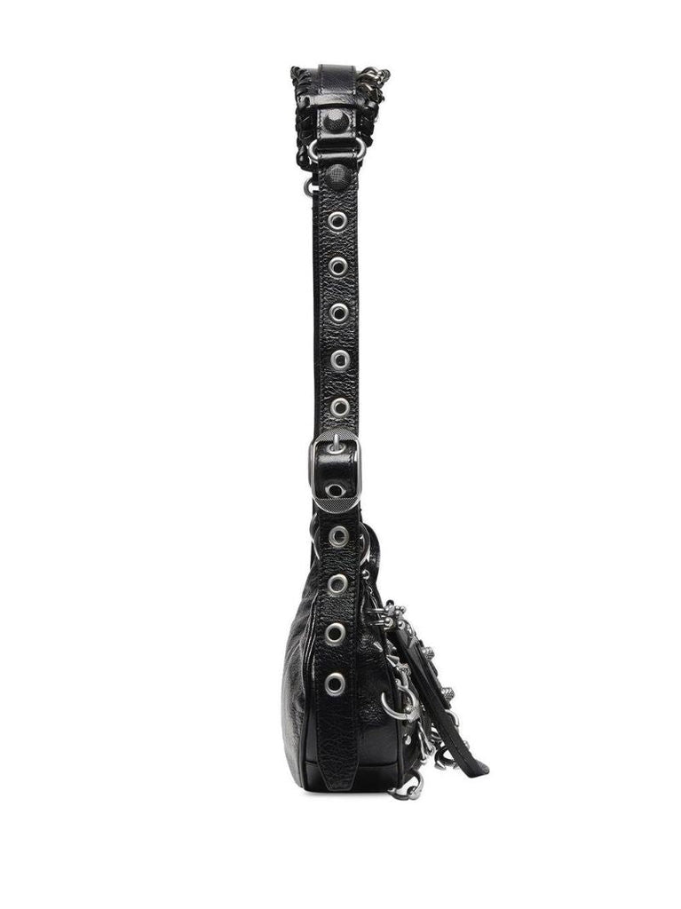 Black Le Cagole Xs Leather Shoulder Bag