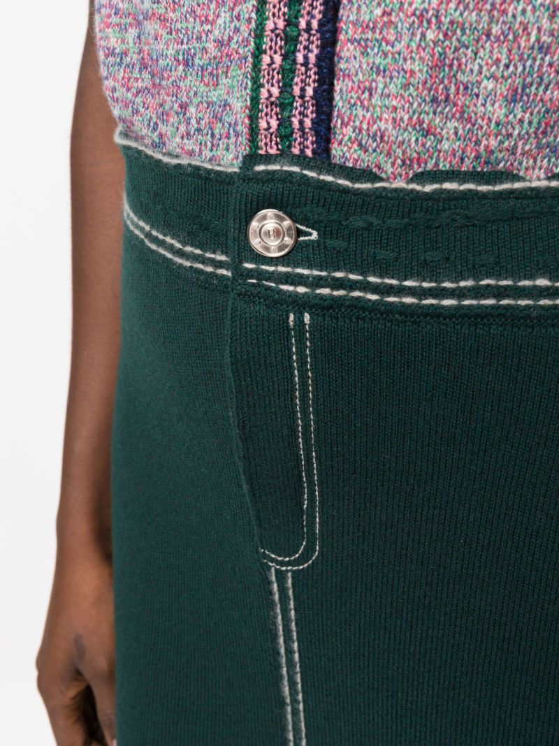Green Knitted Mini Skirt