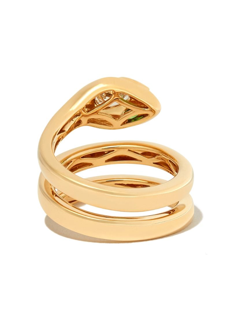 18k Yellow Gold Snake Coil Diamond PavÃ_x0083_Â© Ring