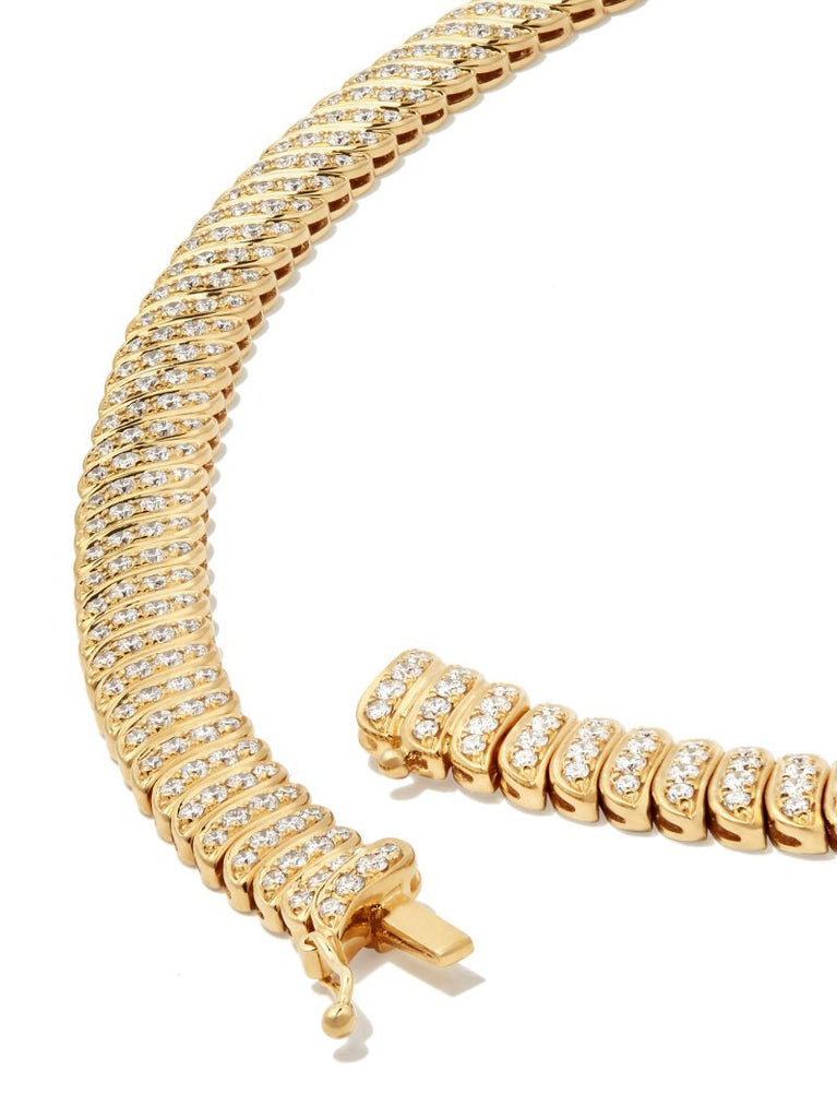 18k Yellow Gold Zoe Diamond Choker Necklace