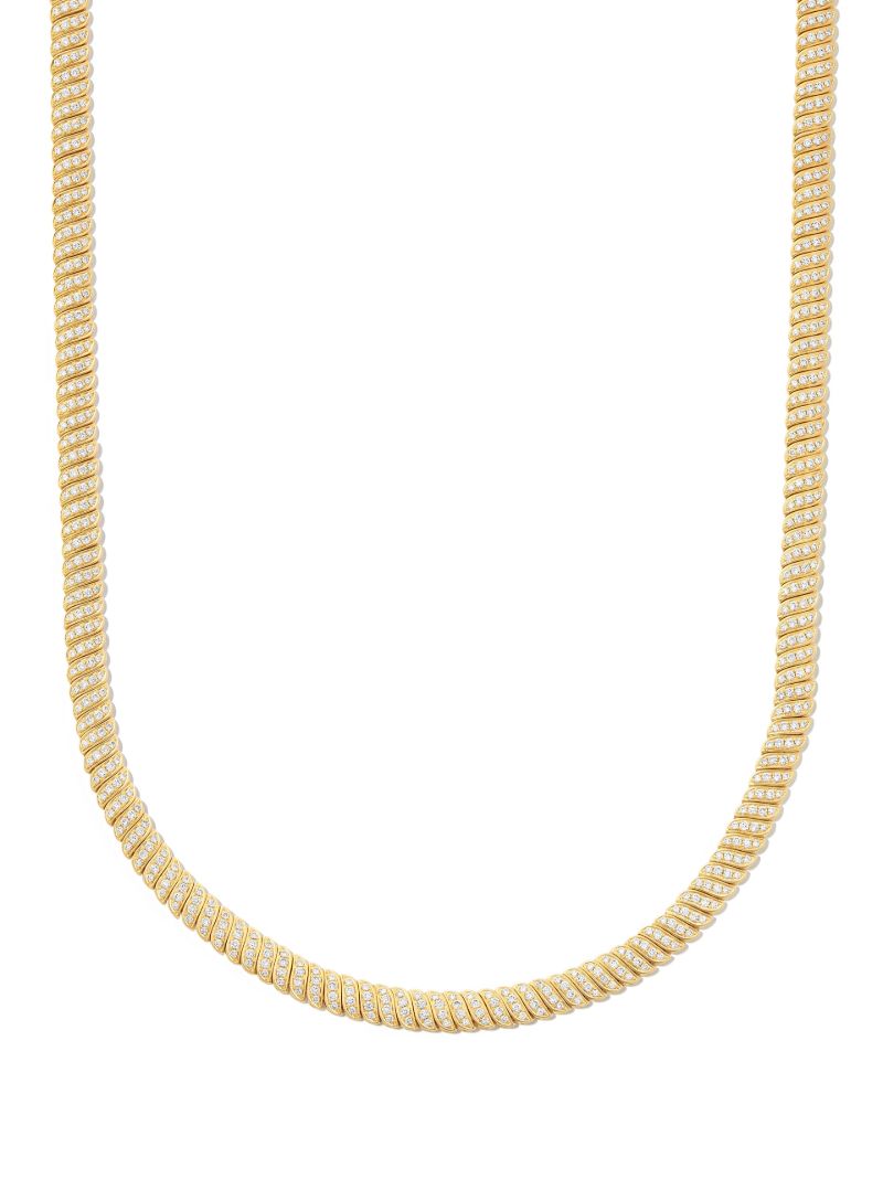 18k Yellow Gold Zoe Diamond Choker Necklace
